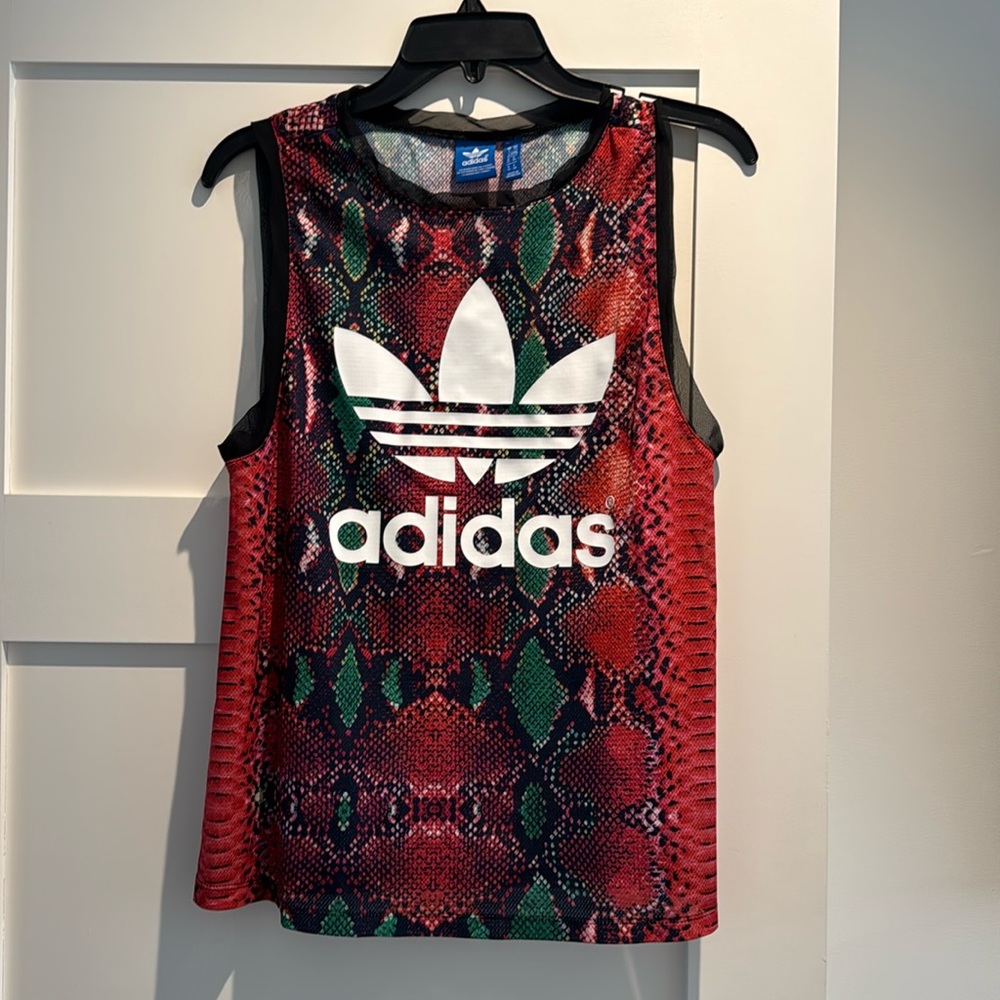 Adidas snake print tank top